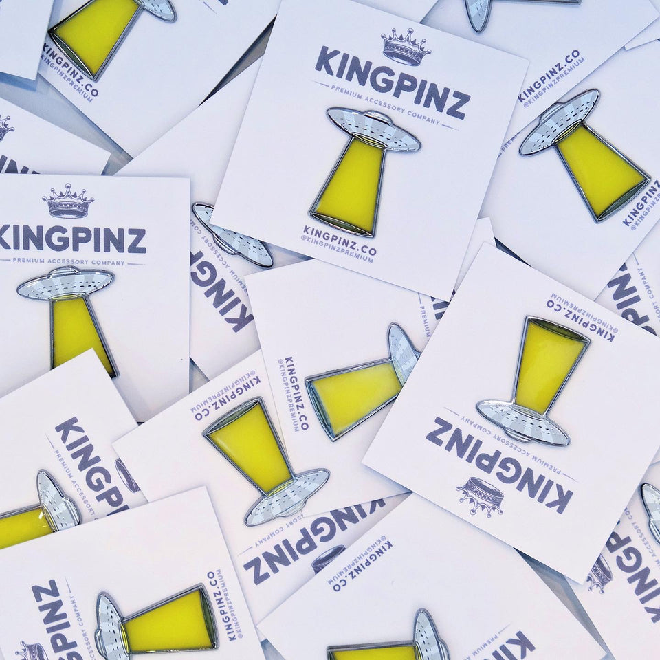 Yellow UFO Lapel Pin