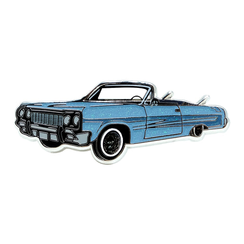 64 Impala Lowrider Lapel Pin - Blue