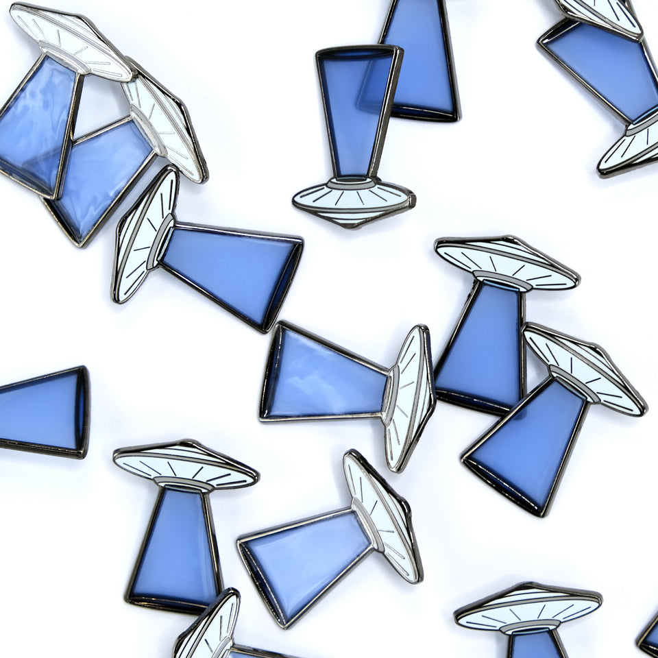 Blue UFO Lapel Pin