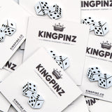 Dice Lapel Pin - White