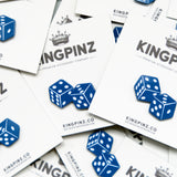 Dice Lapel Pin - Blue