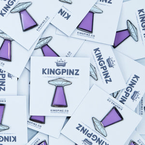 Purple UFO Lapel Pin