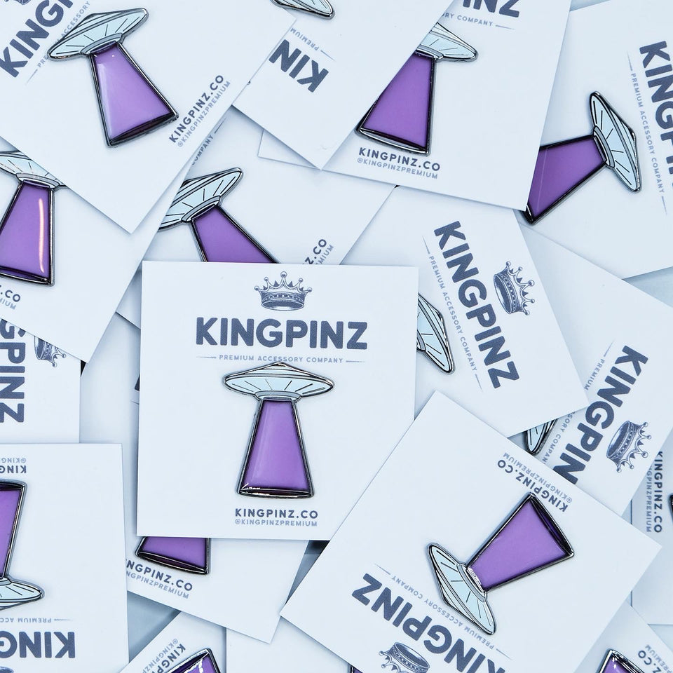 Purple UFO Lapel Pin
