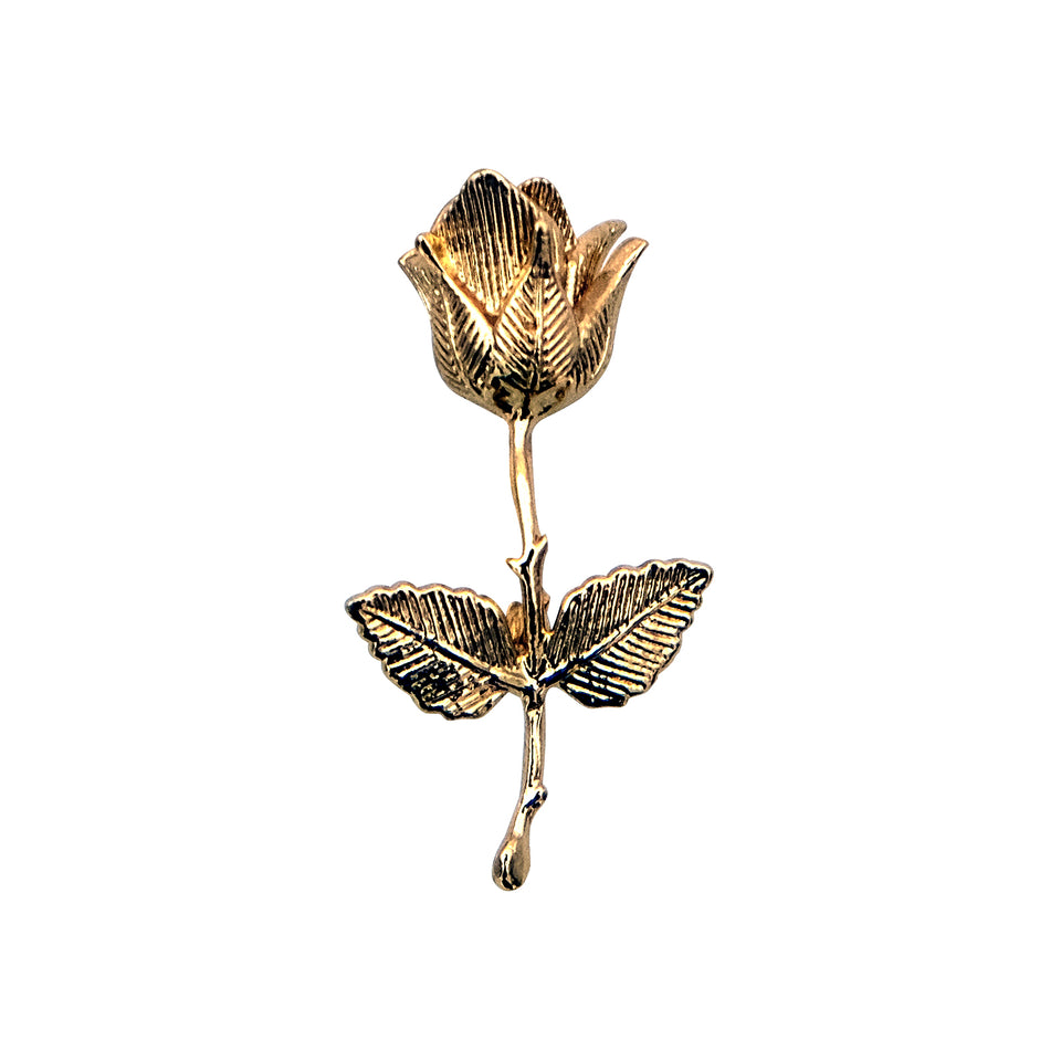 Gold Rose 3D Lapel Pin