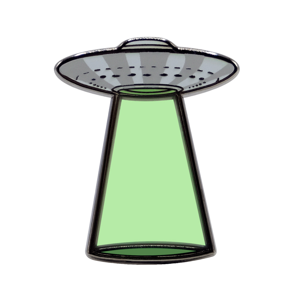Green UFO Lapel Pin