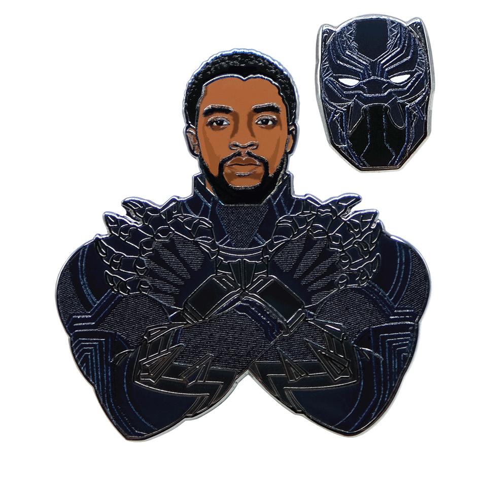 King T'Challa with Magnetic Mask Lapel Pin