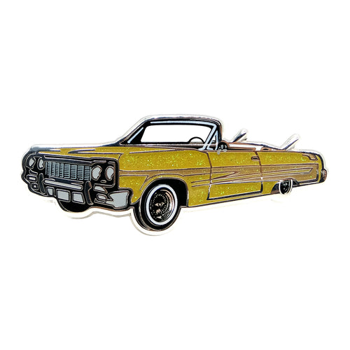 64 Impala Lowrider Lapel Pin - Yellow