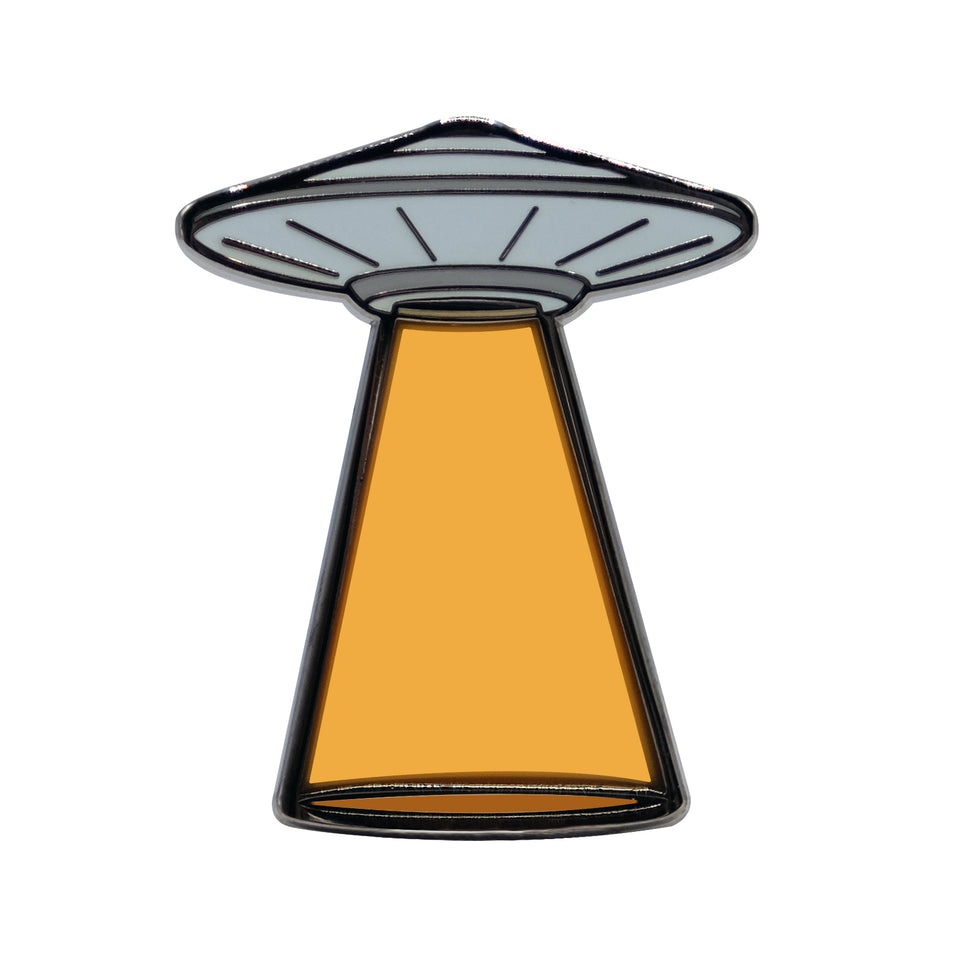 Orange UFO Lapel Pin