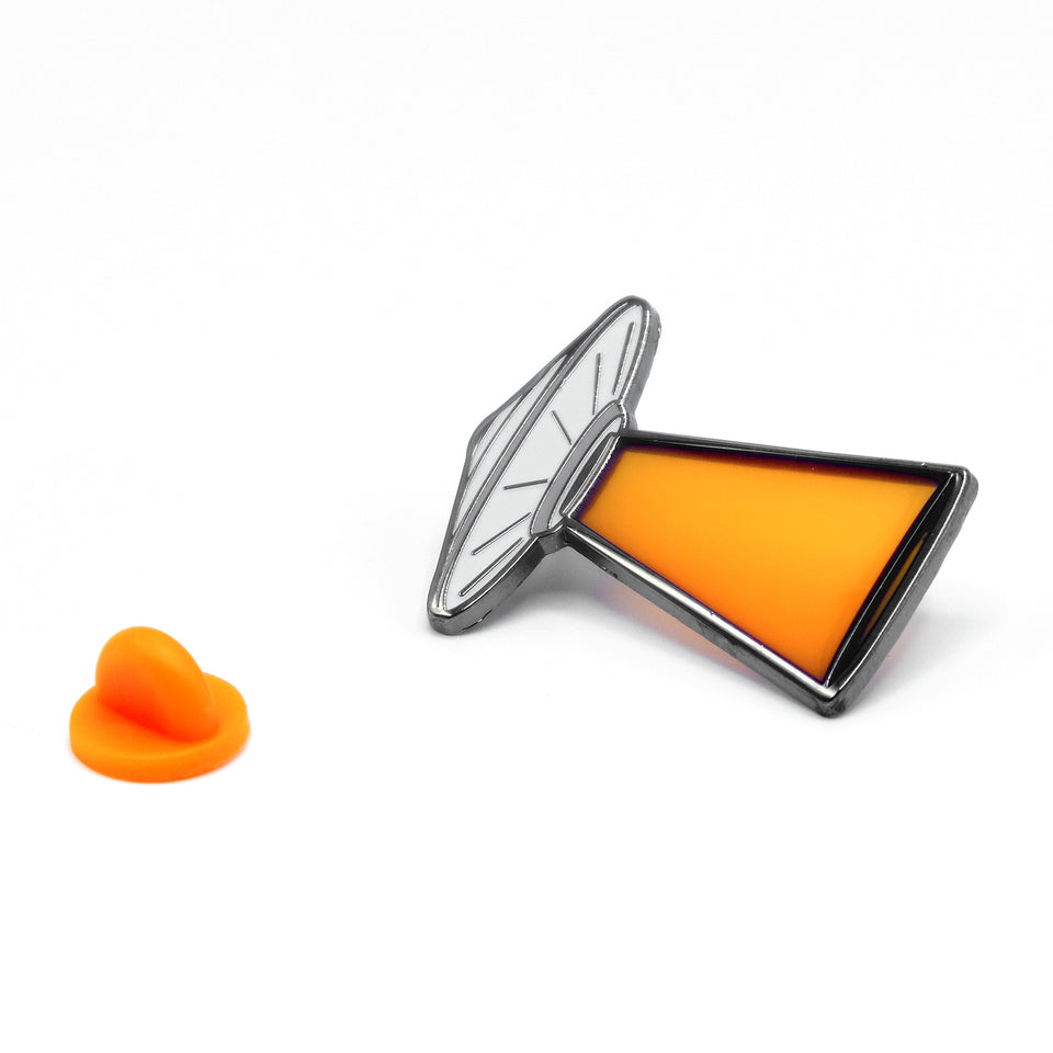 Orange UFO Lapel Pin