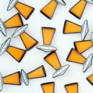 Orange UFO Lapel Pin