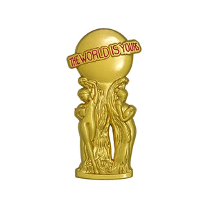 The World Is Yours Statue 3D Lapel Pin