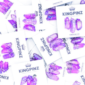 Purple Quartz Crystal Pin