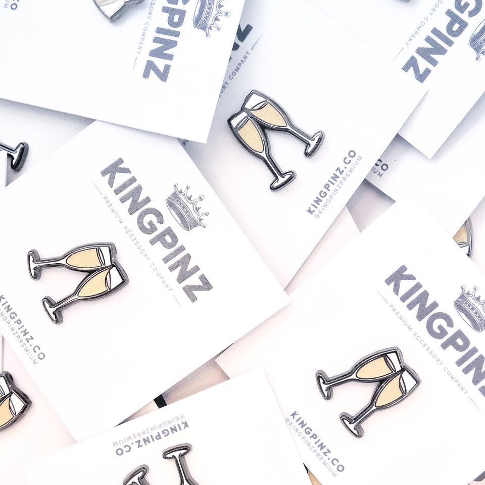 Champagne Toast Lapel Pin