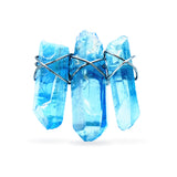 Blue Quartz Crystal Pin