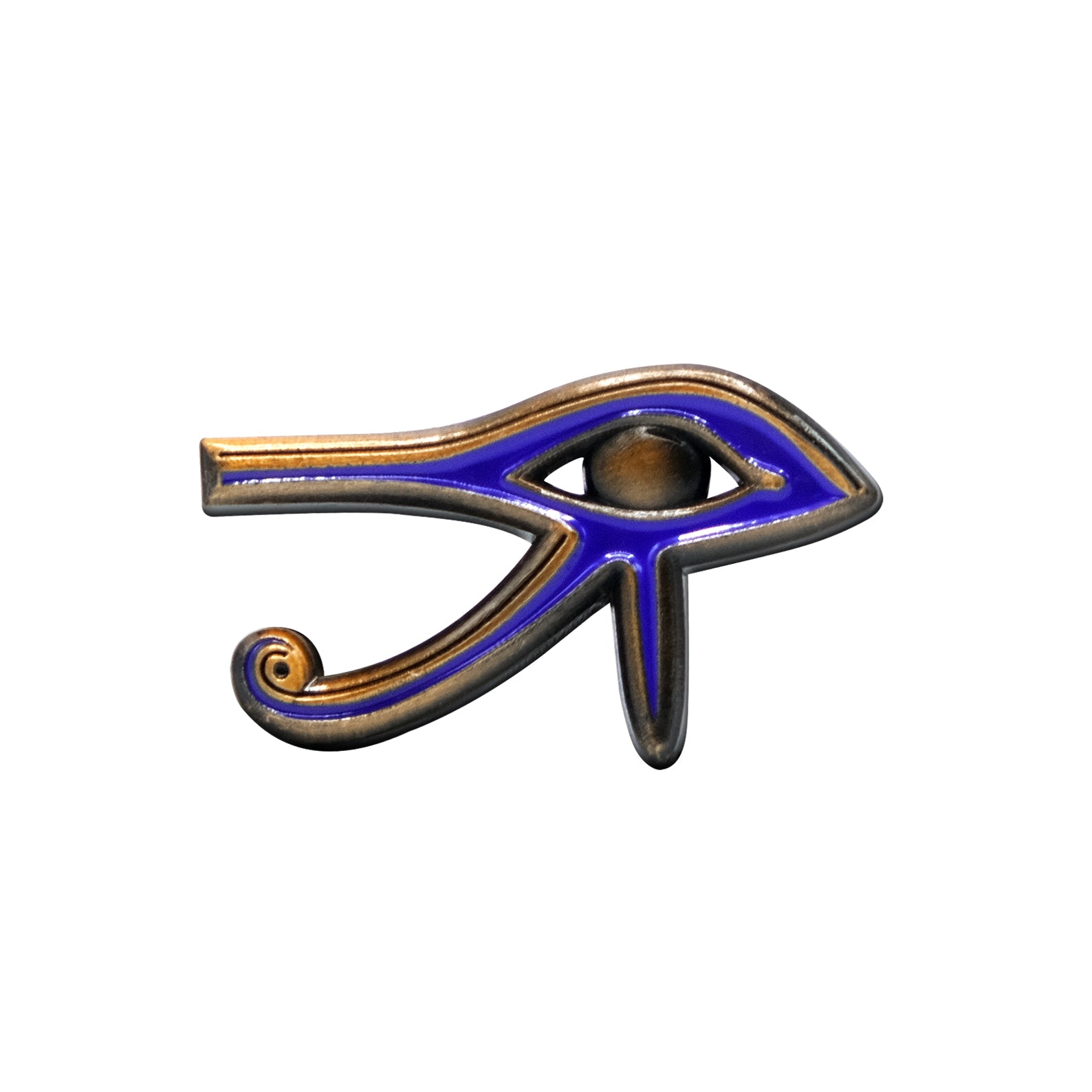 Pinsanity Egyptian Eye Of Horus Enamel Lapel Pin - 1.125 Inch Gold Plated