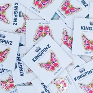 Pink Butterfly Lapel Pin