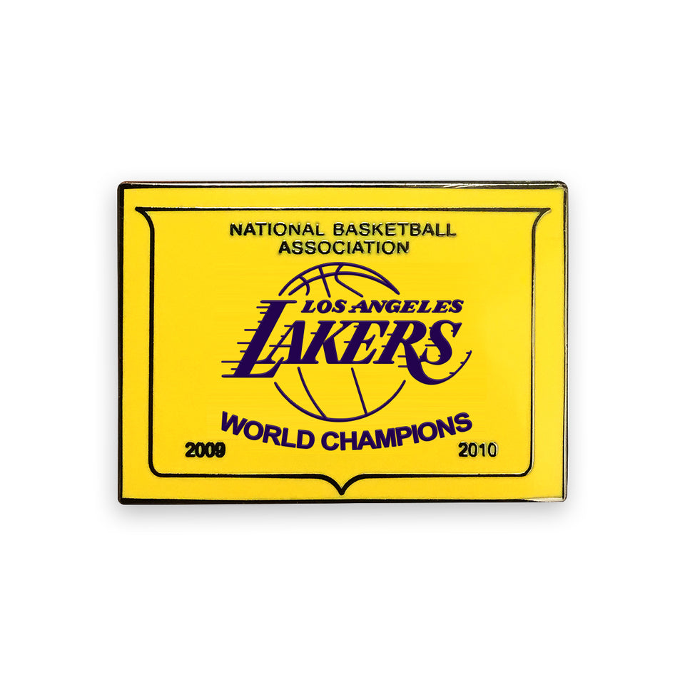Lakers Championship Banner Lapel Pin.