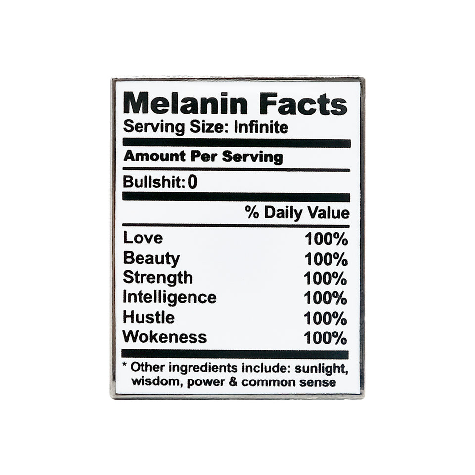 Melanin Facts Lapel Pin