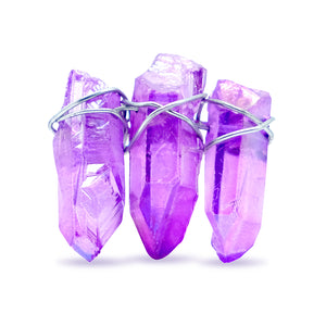 Purple Quartz Crystal Pin
